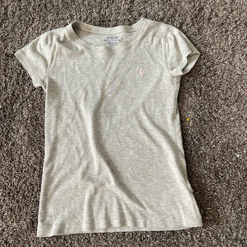 grey polo t-shirt